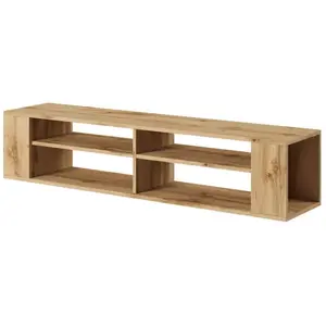 Selsey Meuble TV - WERI - 140 cm - chêne wotan - style moderne pas cher