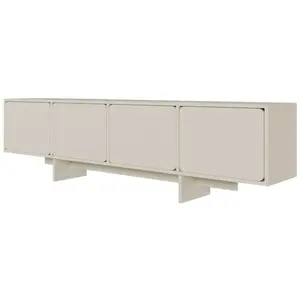 Comparateur de prix : SELSEY Meuble TV - WUWU -4 portes - 200 cm - Grège