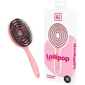 TB Tools for Beauty Ilu Lollipop Candy Brosse démêlante, pour peigner les cheveux secs et humides, rose