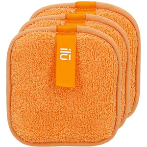ILU SC Lot de 3 tampons démaquillants Orange pas cher