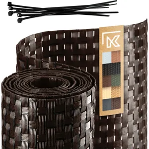 Ruban de clôture marron pour panneaux de clôture 19 cm 2,55 m - Kadax