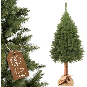 KADAX Sapin de Noël Artificiel sur Tronc, 160 cm, Epicéa Naturel pas cher
