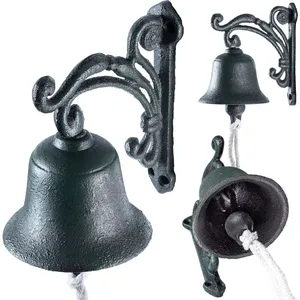 Kadax - Cloche de porte en fonte Heurtoir de porte Cloche décorative décorative Cloche rétro