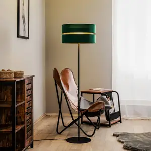 Duolla Lampadaire Duo, vert/doré, Ø 40 cm à 1 lampeVendu parluminaire