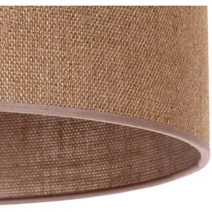 Duolla Abat-jour Roller, brun clair, Ø 13 cm, H 15 cm