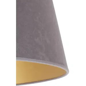 Duolla Abat-jour Cone hauteur 18 cm, gris/doré pas cher