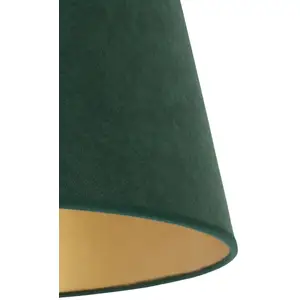 Duolla Abat-jour Cone hauteur 18 cm, vert foncé/doré pas cher
