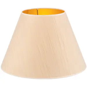 Duolla Abat-jour Sofia hauteur 31 cm, rayé blanc/doré pas cher