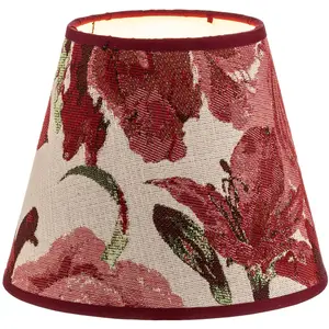 Duolla Abat-jour Sofia hauteur 15,5 cm, rouge fleuri