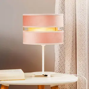 Duolla Lampe à poser Golden Duo h 30 cm rose clair/doré pas cher