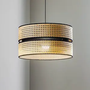 Duolla Suspension Duo, rotin, Ø 40 cm, beige/noire pas cher