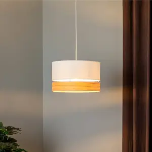 Euluna Levo suspension, Ø 40 cm, frêne/écru pas cher