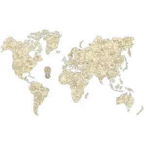 Comparateur de prix : Wooden City Puzzle 3D : WORLD MAP ANIMALS XL