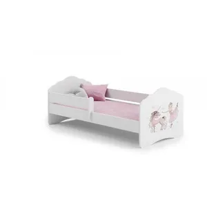 Comparateur de prix : KOBI Lit enfant avec matelas et barrière - fée et licorne - 160x80 cm