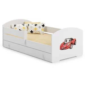 Comparateur de prix : KOBI Lit enfant + tiroir + matelas + barriere de securite 140x70 LUK B...
