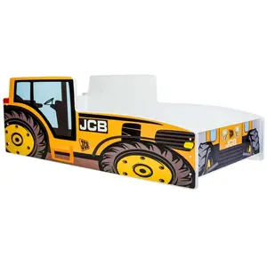 KOBI Lit enfant Tracteur jaune 160x80 pas cher