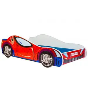 Comparateur de prix : KOBI Lit enfant - Lit voiture Spiderman - 160x80 cm - incl. matelas