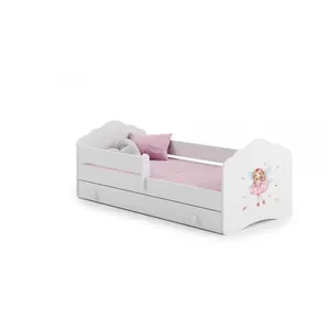 Comparateur de prix : KOBI Lit enfant "fille rose", tiroir , matelas et barrière de protection , taille 140x70