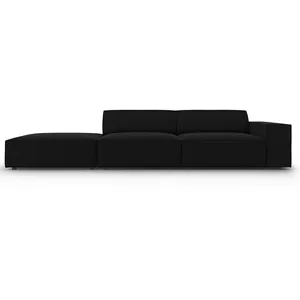 Micadoni Home Canapé 3 places en velours noir pas cher