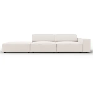 Micadoni Limited Edition - Canapé Gauche Jodie 3 Places beige clair - 262x102x70 cm T.U pas cher