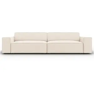 Micadoni Home Canapé 4 places en velours beige clair pas cher