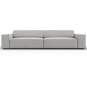 Micadoni Home Canapé 3 places en tissu structuré gris clair pas cher