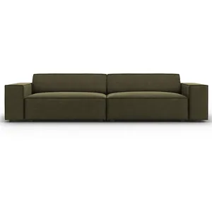 Micadoni Home Canapé 3 places en velours vert pas cher