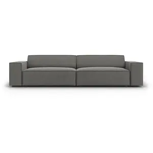 Micadoni Home Canapé 3 places en velours gris clair pas cher