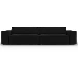 Micadoni Home Canapé 3 places en velours noir pas cher