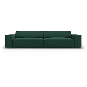 Micadoni Home Canapé 3 places en tissu structuré vert pas cher