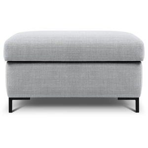 Comparateur de prix : Pouf avec coffre "Yanis" en tissu structurel gris clair