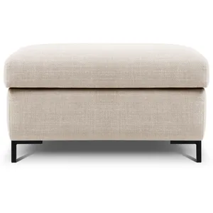 Comparateur de prix : Pouf avec coffre "Yanis" en tissu structurel beige