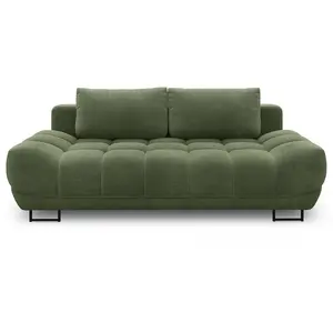 Windsor & Co - Canapé convertible avec coffre de rangement Cirrus vert - 215x112x90 cm T.U pas cher