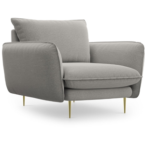 Comparateur de prix : COSMOPOLITAN DESIGN Fauteuil "Vienna" en tissu structurel gris clair TU