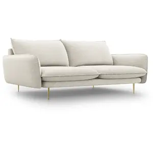 COSMOPOLITAN DESIGN Canapé "Vienna" 4 places en tissu structurel beige clair TU pas cher