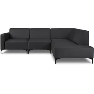 Calme Jardin - Canapé d'angle droit extérieur kos 5 places anthracite ... pas cher
