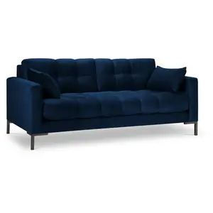 Micadoni Home Canapé 3 places en tissu velours bleu roi pas cher