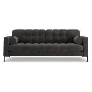 COSMOPOLITAN DESIGN Canapé "Bali" 4 places en velours gris foncé TU pas cher
