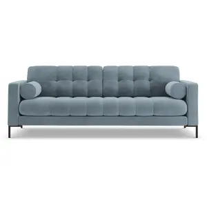 COSMOPOLITAN DESIGN Canapé "Bali" 3 places en velours bleu clair TU pas cher