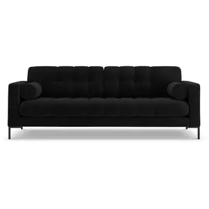 COSMOPOLITAN DESIGN Canapé "Bali" 3 places en velours noir TU pas cher