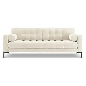 COSMOPOLITAN DESIGN Canapé "Bali" 4 places en velours beige clair TU pas cher