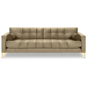 Canapé bali 4 places en velours beige COS_4S_51_E1_BALI102 pas cher