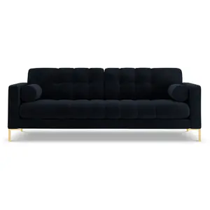 COSMOPOLITAN DESIGN Canapé "Bali" 4 places en velours bleu foncé TU pas cher