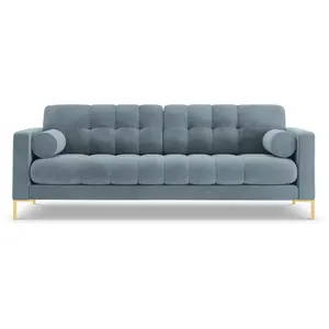 COSMOPOLITAN DESIGN Canapé "Bali" 3 places en velours bleu clair TU pas cher