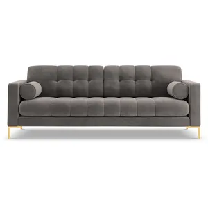 Canapé bali 3 places en velours gris clair COS_3S_51_E1_BALI111 pas cher