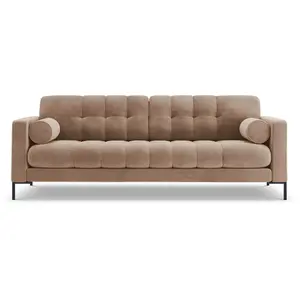 COSMOPOLITAN DESIGN Canapé "Bali" 4 places en velours beige TU pas cher