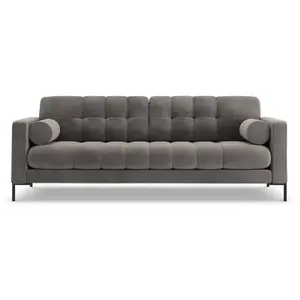 COSMOPOLITAN DESIGN Canapé "Bali" 4 places en velours gris clair TU pas cher