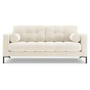 COSMOPOLITAN DESIGN Canapé "Bali" 2 places en velours beige clair TU pas cher