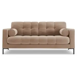 COSMOPOLITAN DESIGN Canapé "Bali" 2 places en velours beige TU pas cher
