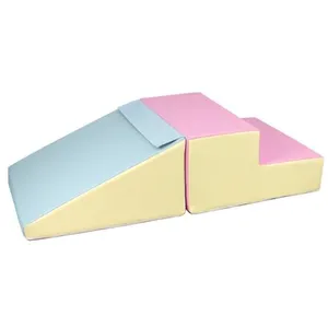 Velinda Set de 2 grands blocs en mousse rose bleu jaune pastel